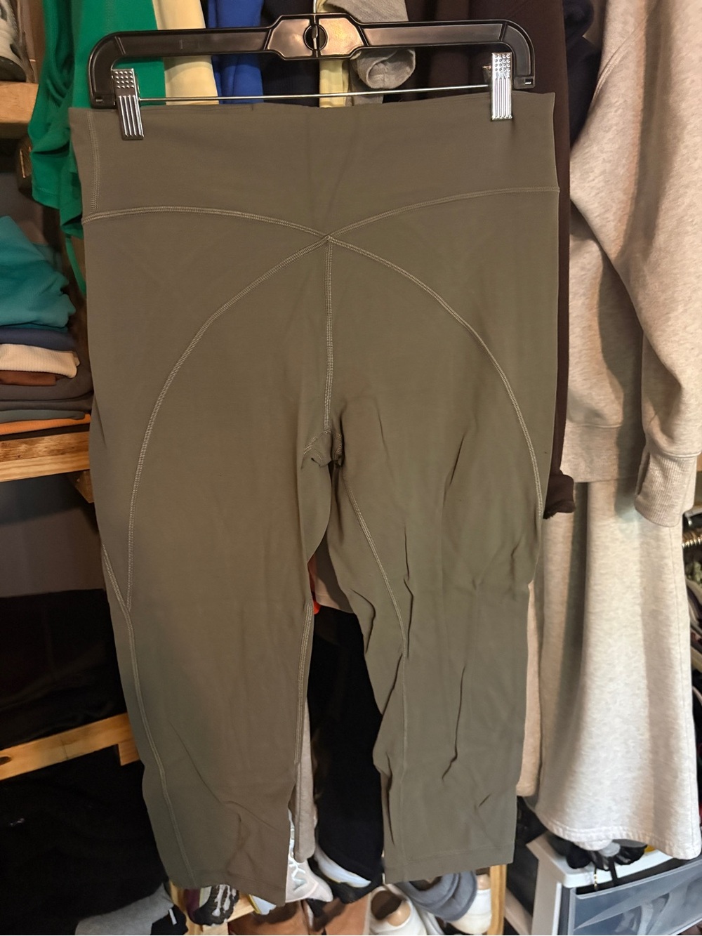 lululemon athletica Olive Green Cropped Leggings